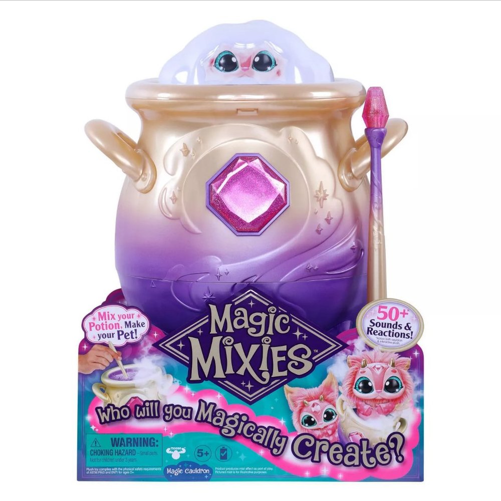Magic Mixies Magical Misting Cauldron with 8 inch PINK Plush